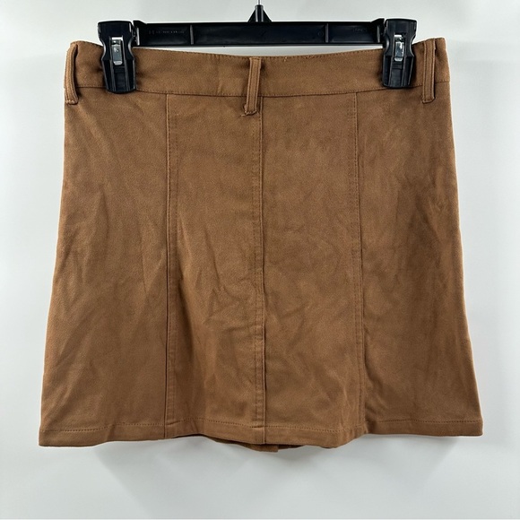 Takara Brown Suede Button-Front Skirt – Size 7 - Picture 4 of 5